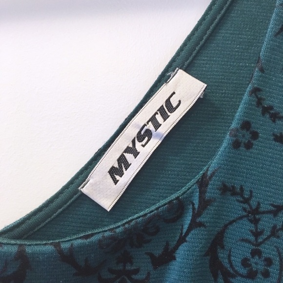 Teal Velvet Print Sleeveless Dress - Picture 8 of 8